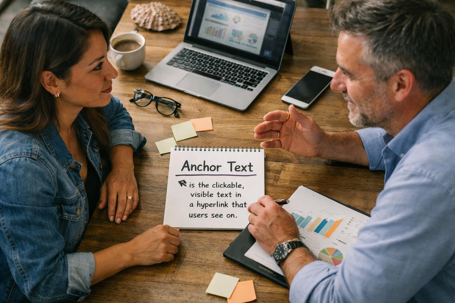 Anchor Text in SEO Agency: Anchor Text is the clickable, visible text in a hyperlink that users—visual guide